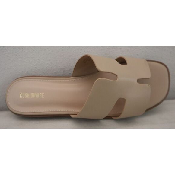 Cushionaire Women's Sz 12W Tan Voyage Slide Sandals + Memory Foam - Picture 8 of 16
